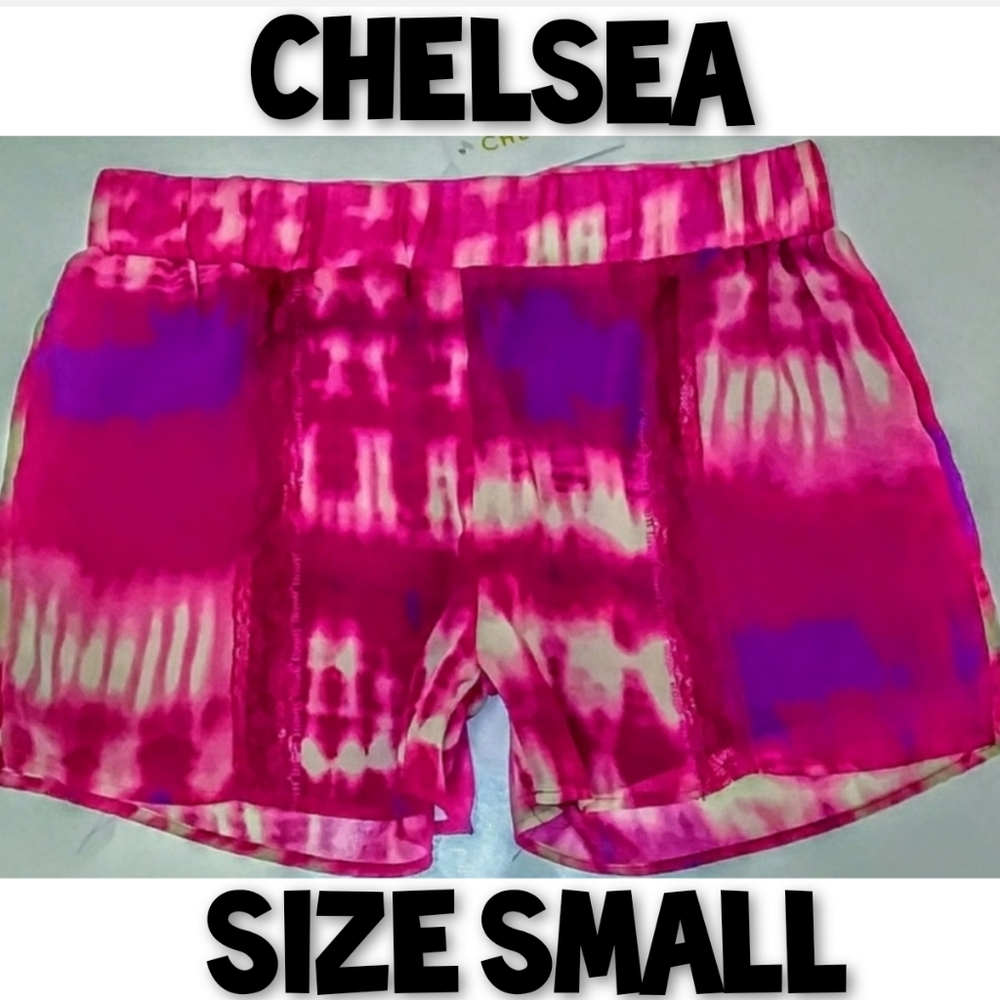 Chelsea Shorts Size S Addy Chiffon Lace Tie Dye